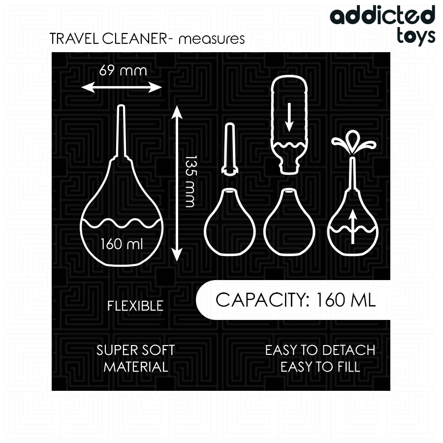 ADDICTED TOYS - PODRÓŻNY ANALNY ŚRODEK CZYSZCZĄCY ROZMIAR M 160 ML