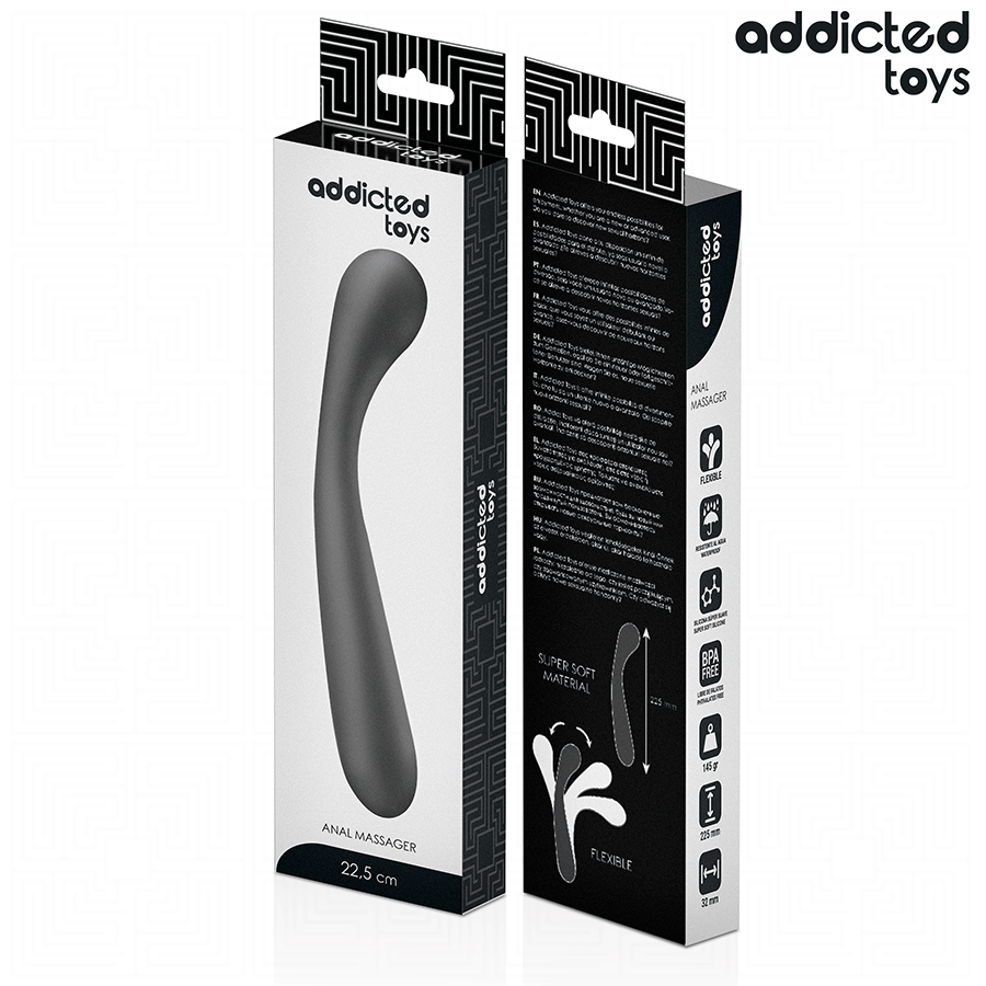 ADDICTED TOYS - PODWÓJNY MASAŻER ANALNY SILIKONOWY 22,5 CM