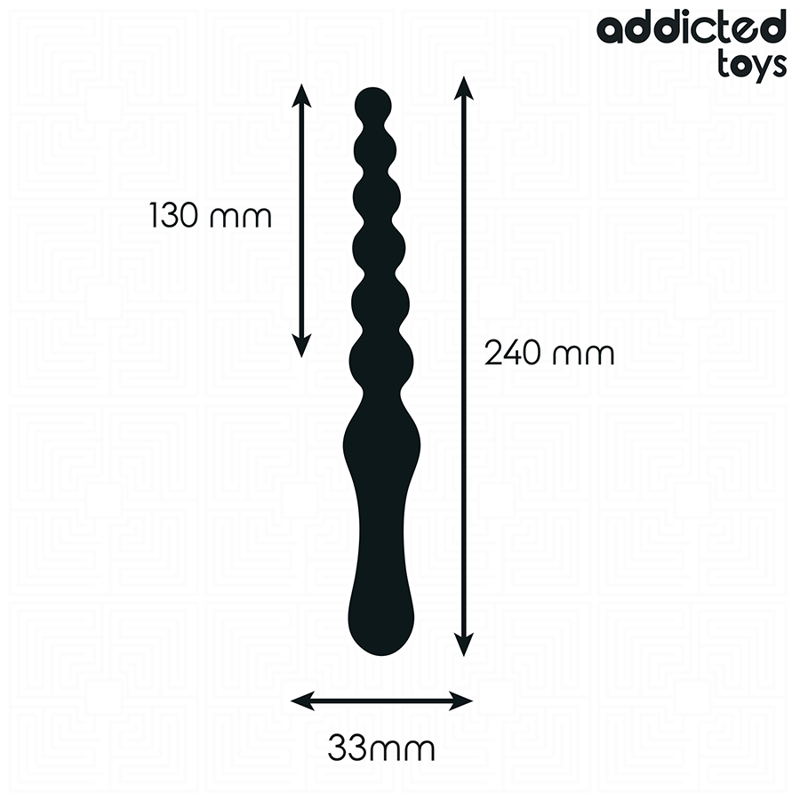 ADDICTED TOYS - PODWÓJNY ANALNY MASAŻER SILIKONOWY 24 CM