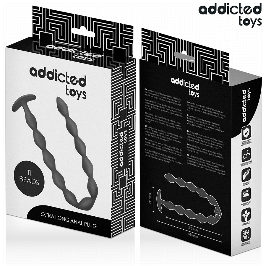 ADDICTED TOYS - BARDZO DŁUGI SILIKONOWY KOREK ANALNY
