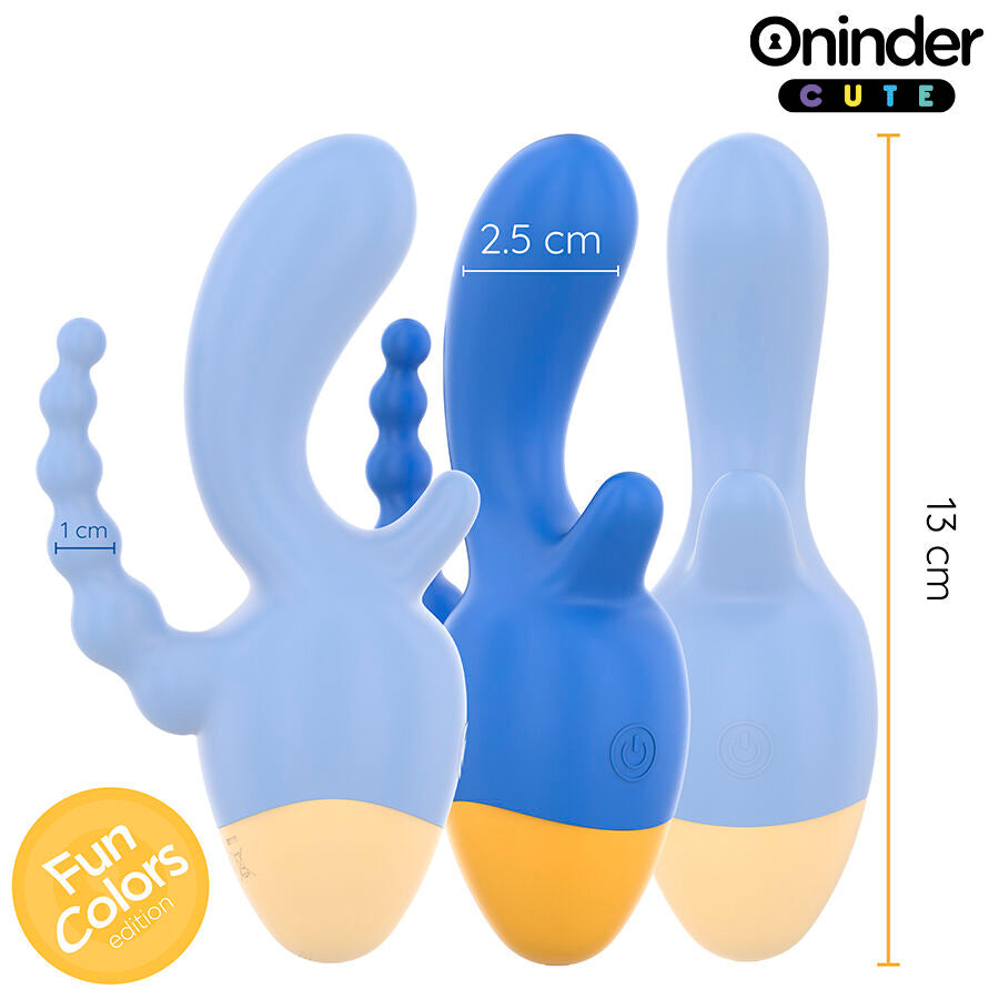 ONINDER CUTE - WIBRATOR POTRÓJNY LOVE 3 SOME - DARMOWA APLIKACJA NA CAŁYM ŚWIECIE