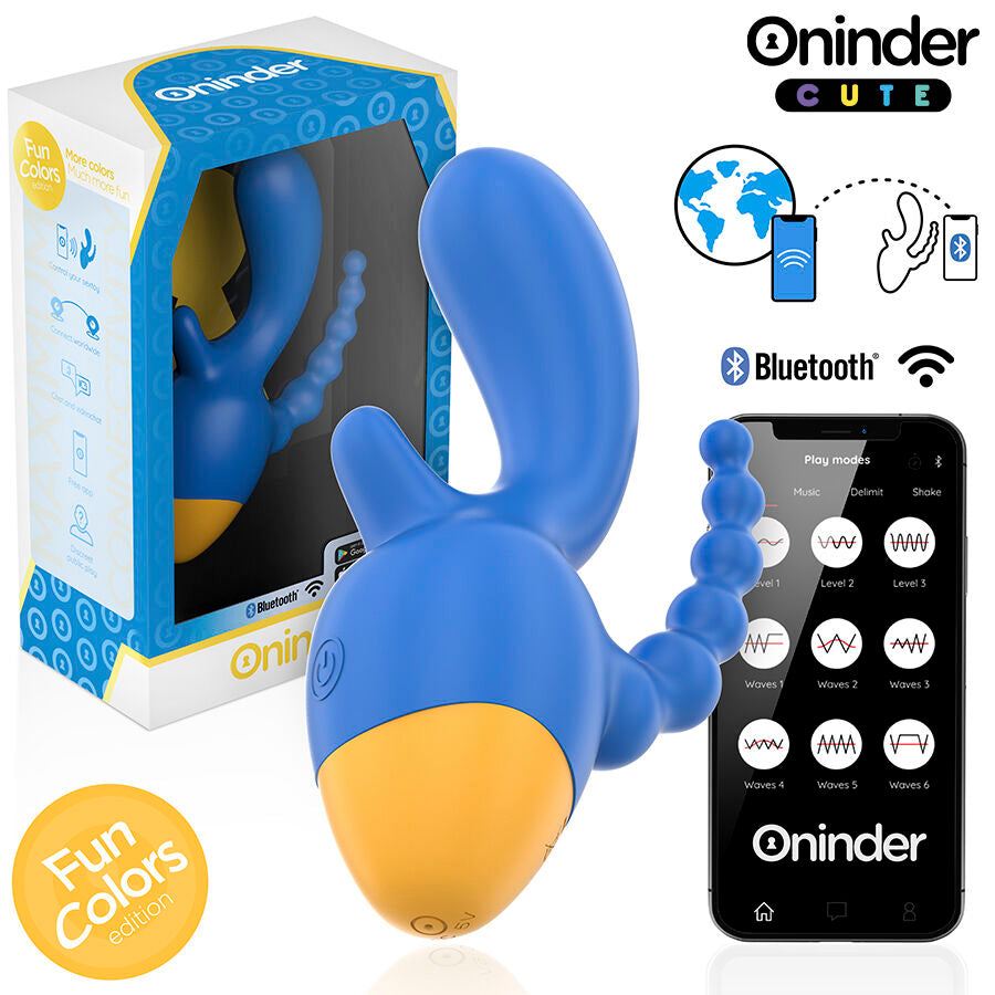 ONINDER CUTE - WIBRATOR POTRÓJNY LOVE 3 SOME - DARMOWA APLIKACJA NA CAŁYM ŚWIECIE