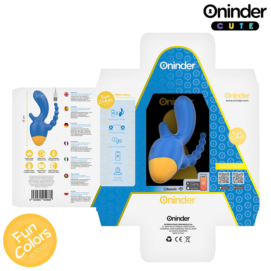 ONINDER CUTE - WIBRATOR POTRÓJNY LOVE 3 SOME - DARMOWA APLIKACJA NA CAŁYM ŚWIECIE