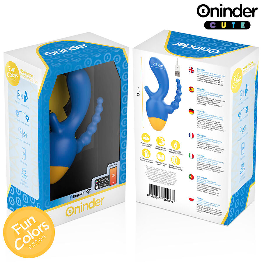 ONINDER CUTE - WIBRATOR POTRÓJNY LOVE 3 SOME - DARMOWA APLIKACJA NA CAŁYM ŚWIECIE