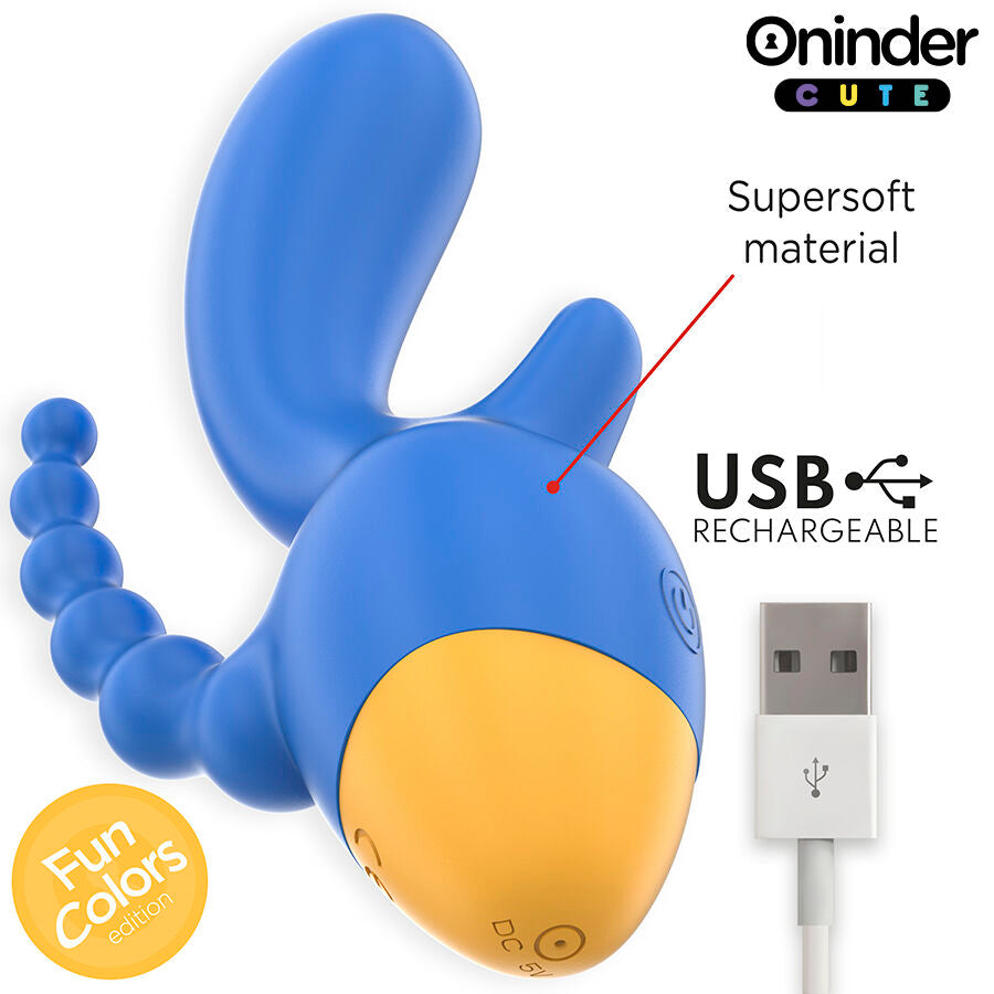 ONINDER CUTE - WIBRATOR POTRÓJNY LOVE 3 SOME - DARMOWA APLIKACJA NA CAŁYM ŚWIECIE