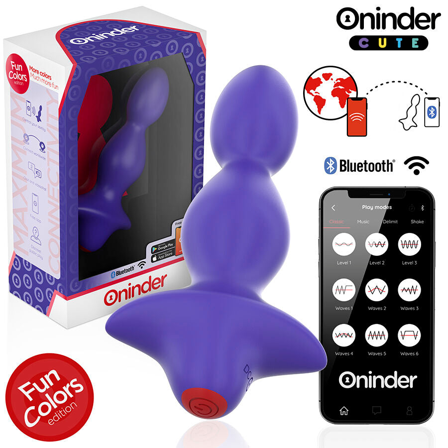 ONINDER CUTE - WIBRUJĄCY KOREK ANALNY DILATOR - DARMOWA APLIKACJA NA CAŁYM ŚWIECIE