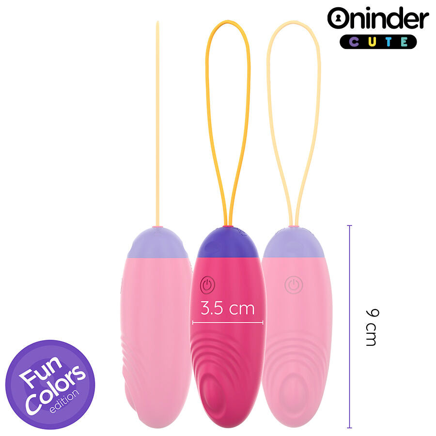 ONINDER CUTE - LOVE PLEASURE WIBRUJĄCA FALUJĄCA SILIKONOWA JAJECZKO - BEZPŁATNA GLOBALNA APLIKACJA