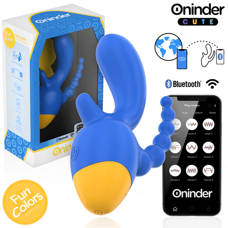 ONINDER CUTE - WIBRATOR POTRÓJNY LOVE 3 SOME - DARMOWA APLIKACJA NA CAŁYM ŚWIECIE