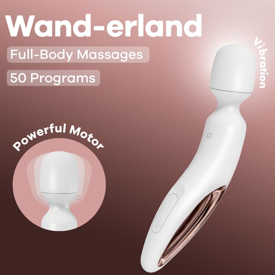 SATISFYER - WAND ERLAND WIBRUJĄCY MASAŻER BIAŁY