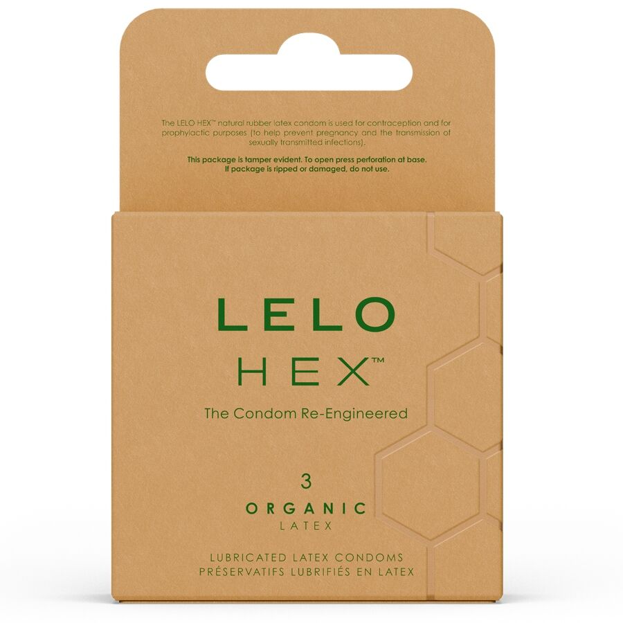 LELO - HEX ORGANIC CONDOMY PUDEŁKO 3 SZT.