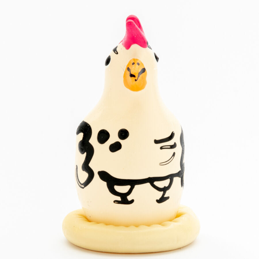 CONDOMERIE - RĘCZNIE MALOWANE PREZERWATYWY COCKY ROOSTER