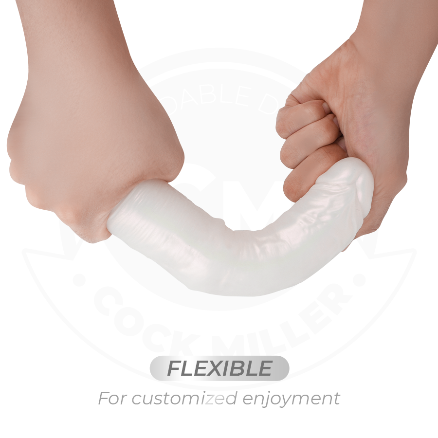 COCK MILLER - DILDO Z PRZYSSAWKĄ, ŚWIATŁAMI I WIBRACJAMI Z PILOTEM BIAŁY 19,5 CM