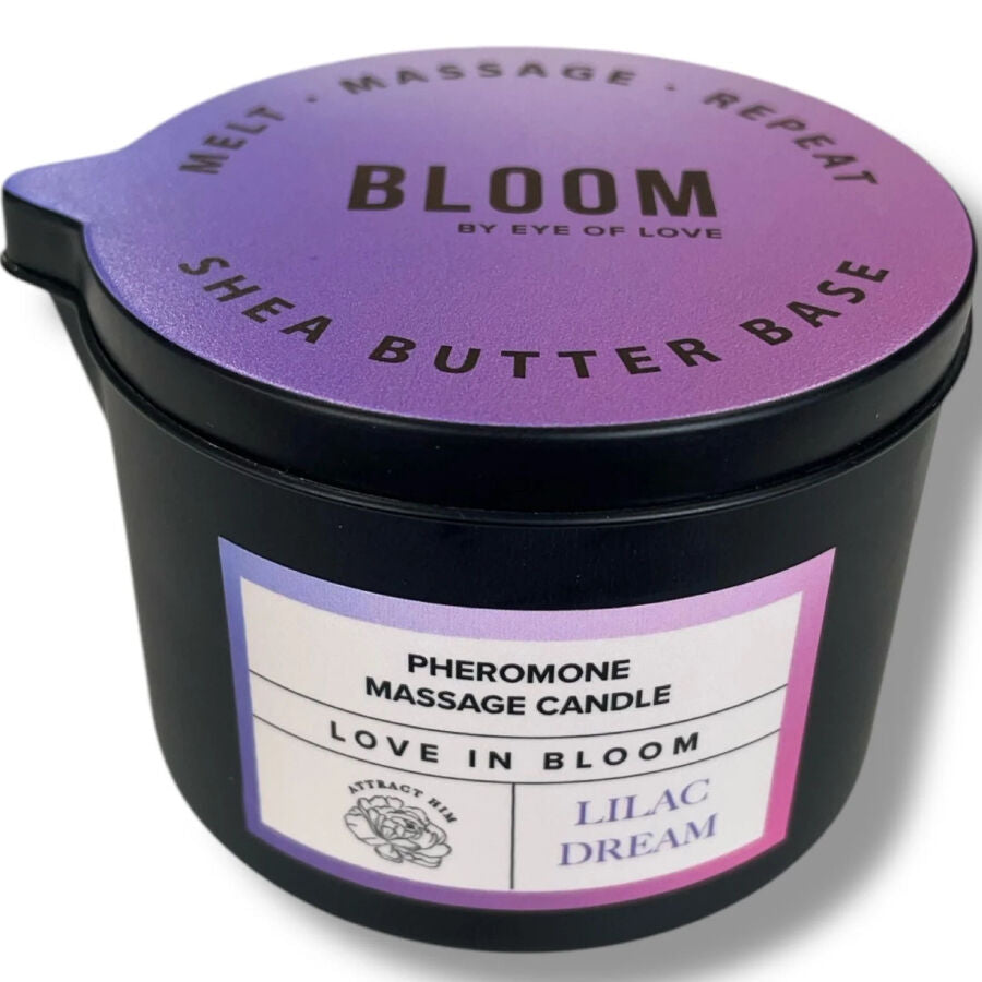 EYE OF LOVE - ŚWIECA DO MASAŻU BLOOM INDICA LILAC DREAM 150 ML