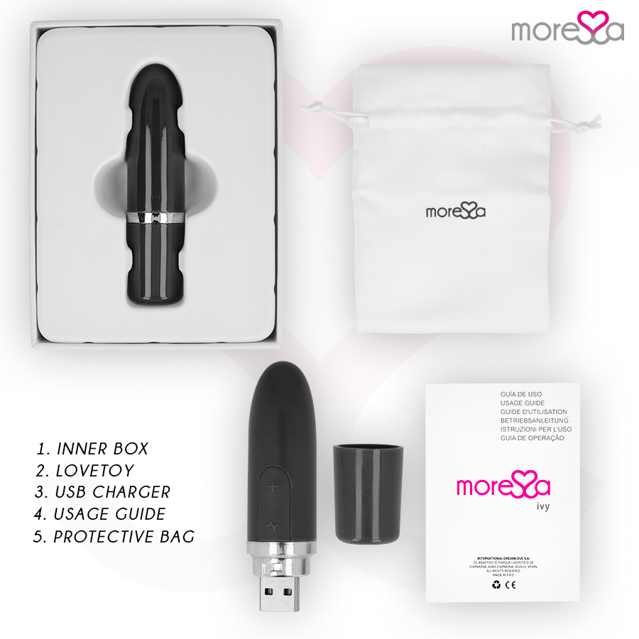 MORESSA - WIBRATOR STYMULATOR IVY TRAVEL CZARNY