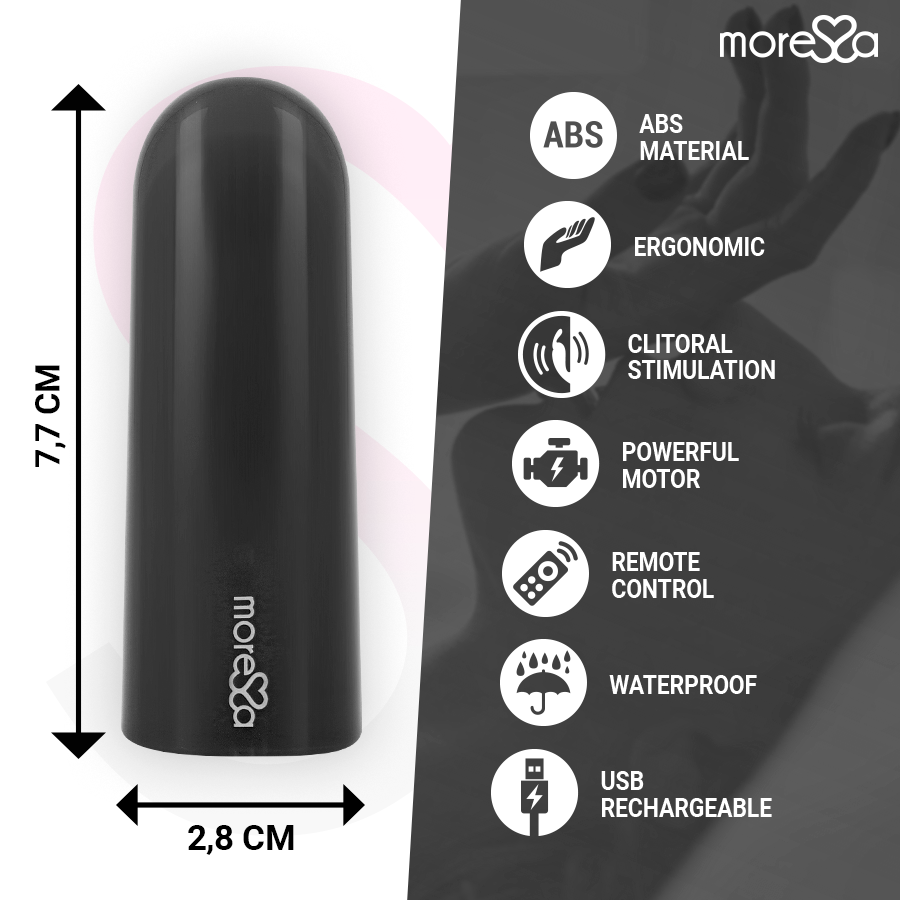 MORESSA - NIX WIBRATOR STEROWANY ZDALNIE CZARNY