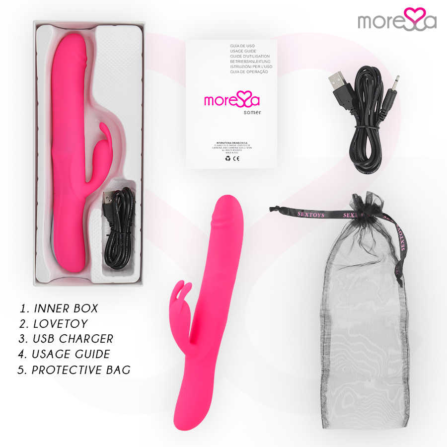 MORESSA - SOMER, WIBRATOR PREMIUM Z FUNKCJĄ OBROTOWĄ