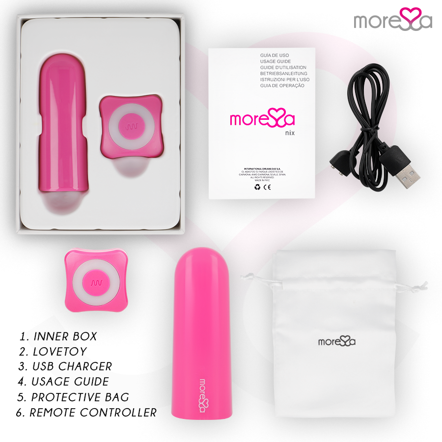 MORESSA - NIX WIBRATOR Z PILOTEM RÓŻOWY