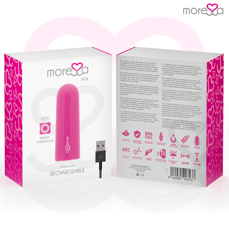 MORESSA - NIX WIBRATOR Z PILOTEM RÓŻOWY