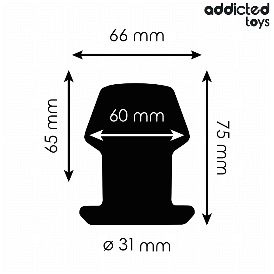 ADDICTED TOYS - EKSTREMALNY PUSTY KOREK ANALNY SILIKONOWY ROZMIAR S 7,5 CM