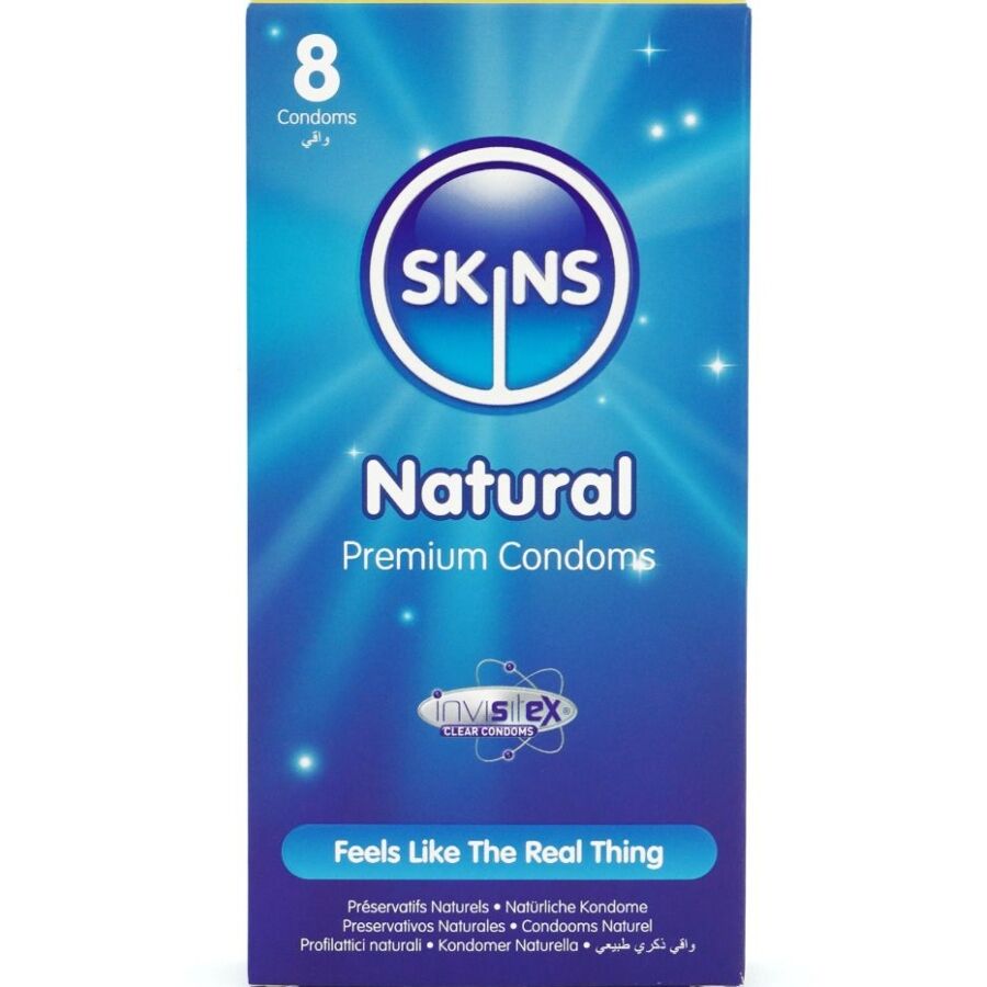 SKINS - NATURALNE PREMIOWE PREZERWATYWY OPAKOWANIE 8 SZT.