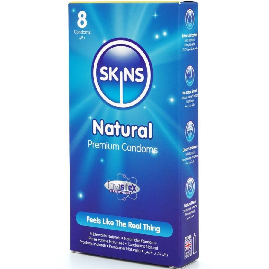 SKINS - NATURALNE PREMIOWE PREZERWATYWY OPAKOWANIE 8 SZT.