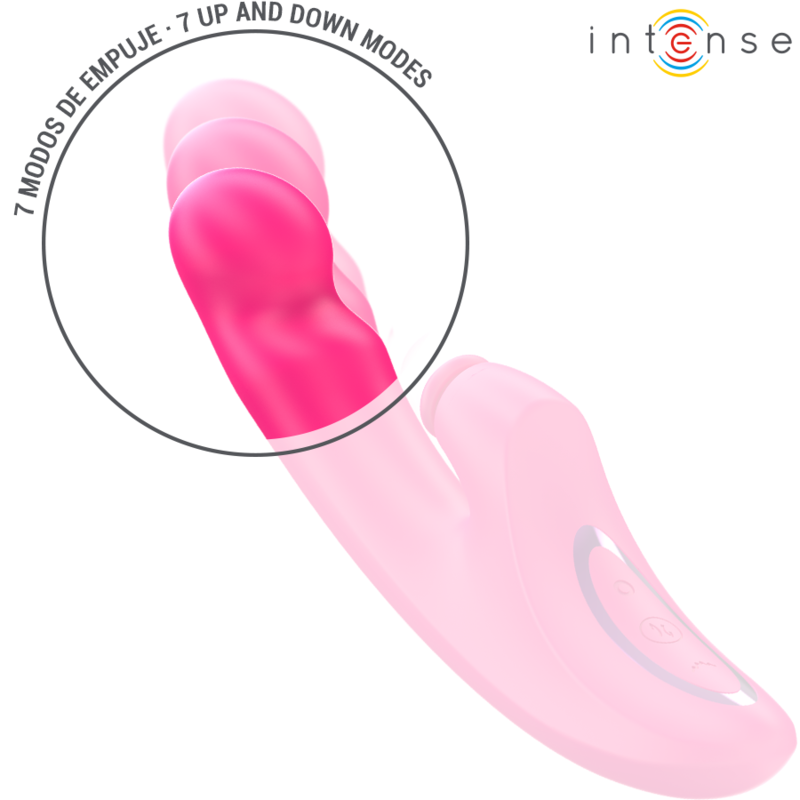 INTENSE - WIBRATOR EMI 13,5 CM WIELOFUNKCYJNY 3 W 1 10 WIBRACJI RÓŻOWY