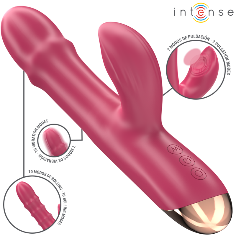 INTENSE - CHLOE WIBRATOR WIELOFUNKCYJNY 3 W 1 CZERWONY