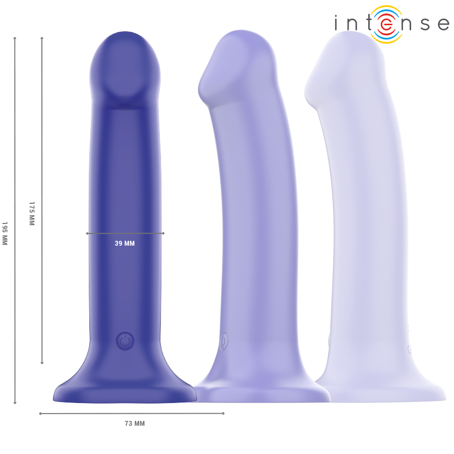 INTENSE - WIBRATOR VICTORIA Z PRZYSSAWKĄ 10 WIBRACJI CIEMNONIEBIESKI PILOT