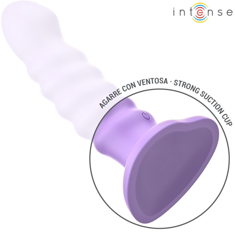 INTENSE - BRENDA WIBRATOR ROZMIAR M SPIRALNY WZÓR 10 WIBRACJI FIOLETOWY ZDALNE STEROWANIE