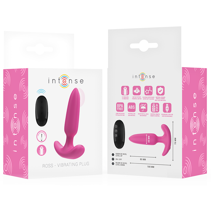 INTENSE - ROSS KOREK ANALNY 10 WIBRACJI RÓŻOWY PILOT