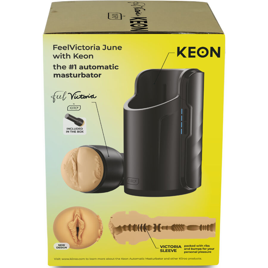 KIIROO - ZESTAW WIFI KEON AUTOMATYCZNY MASTURBATOR VICTORIA JUNE + FEEL STROKER