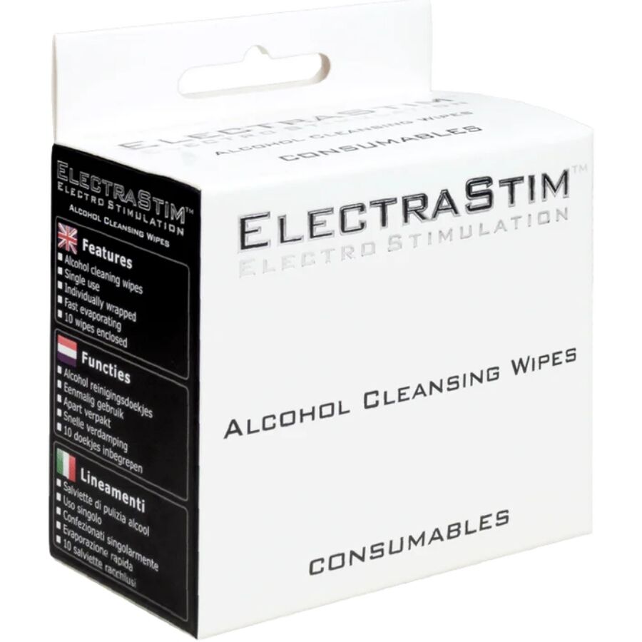 ELECTRASTIM - CHUSTECZKI DEZYNFEKCYJNE NASĄCZONE ALKOHOLEM 10 SZT.