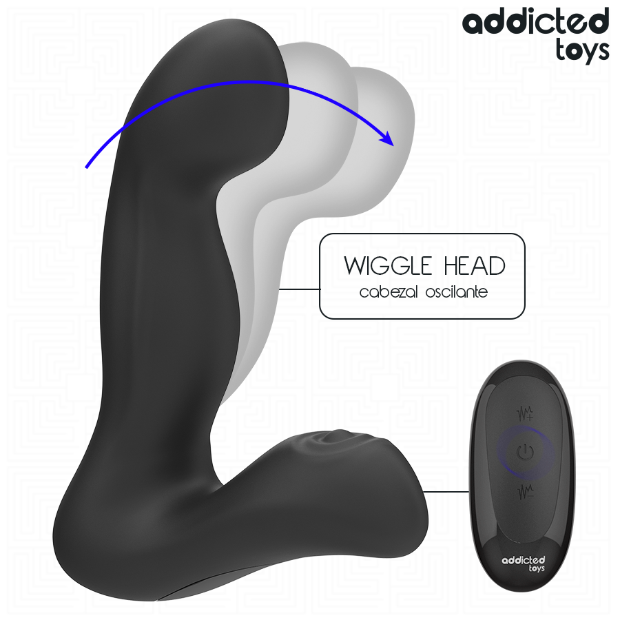 ADDICTED TOYS - OSCYLACYJNY MASAŻER PROSTATY Z PILOTEM I TRYBEM PULSACYJNYM