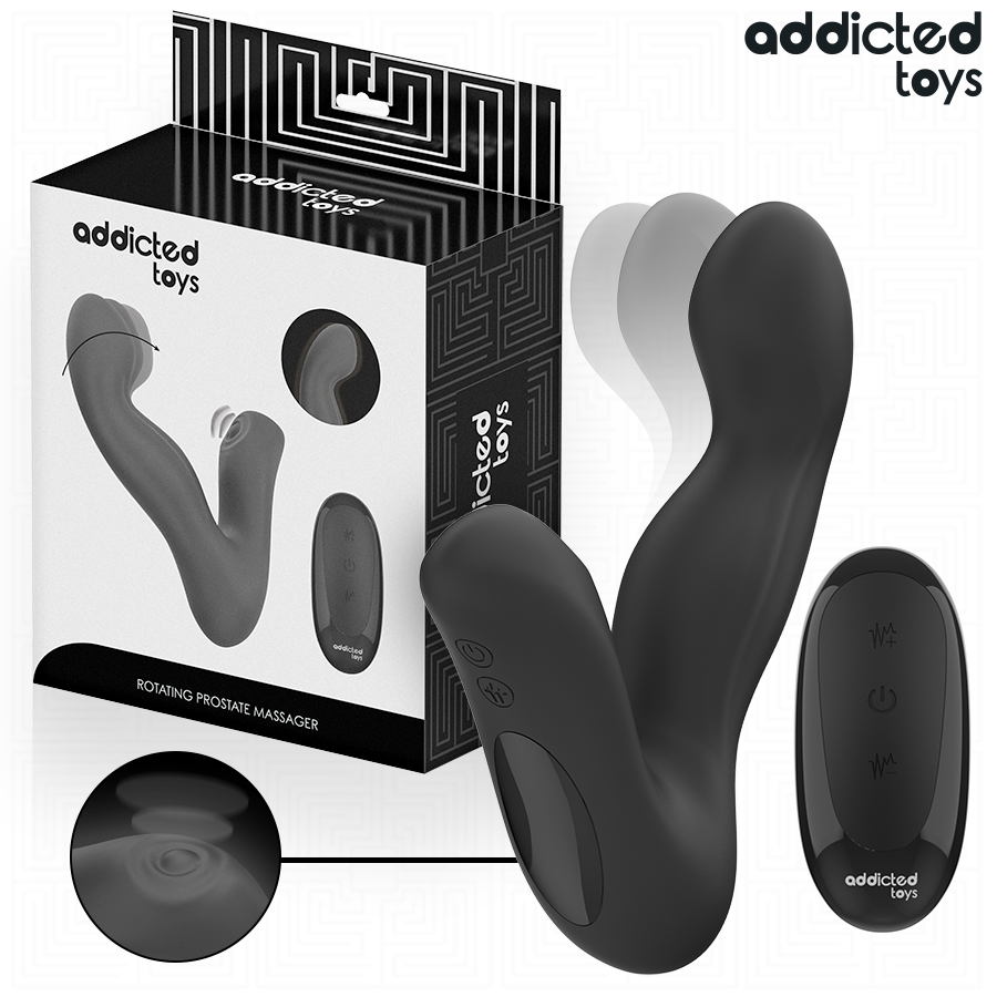 ADDICTED TOYS - OSCYLACYJNY MASAŻER PROSTATY Z PILOTEM I TRYBEM PULSACYJNYM