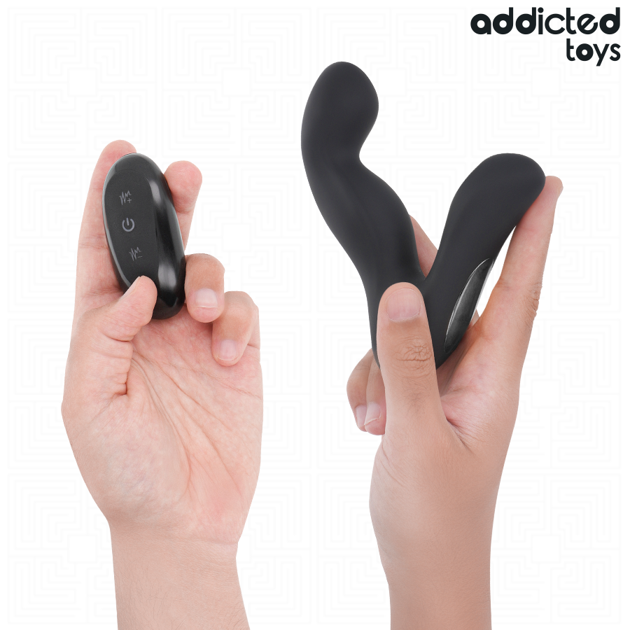 ADDICTED TOYS - OSCYLACYJNY MASAŻER PROSTATY Z PILOTEM I TRYBEM PULSACYJNYM