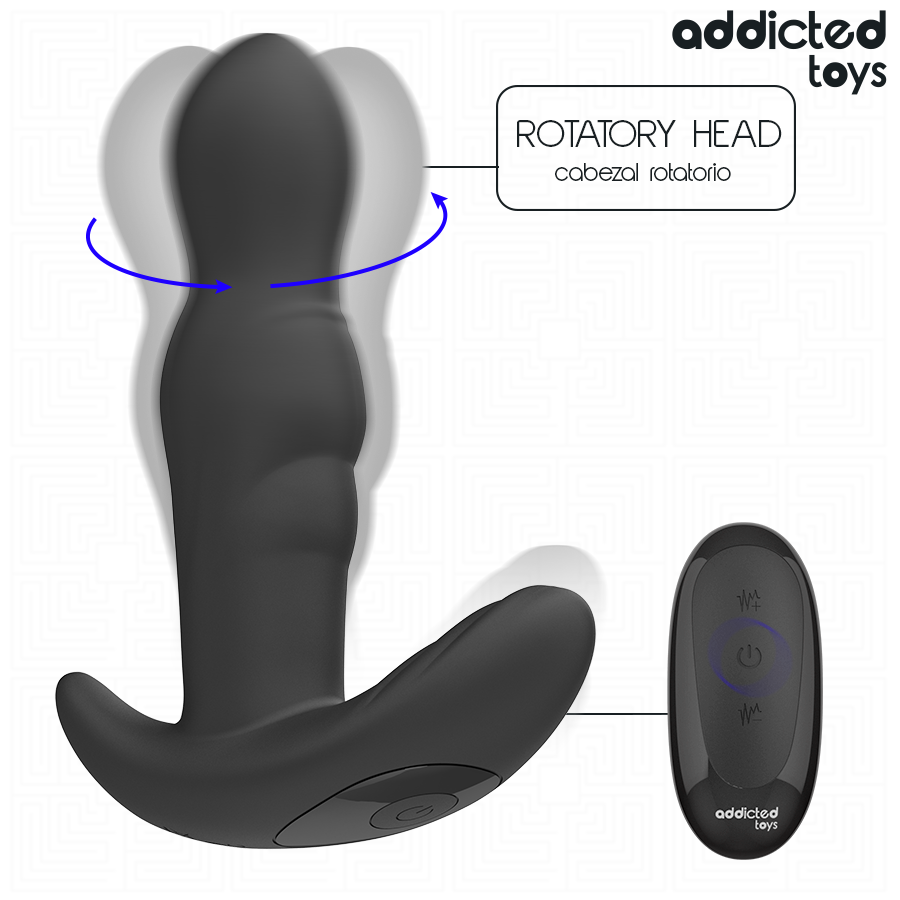 ADDICTED TOYS - OBROTOWY WIBRUJĄCY KOREK ANALNY Z PILOTEM
