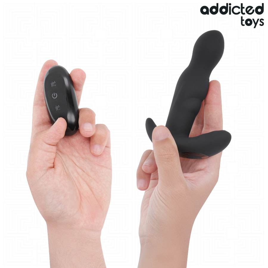 ADDICTED TOYS - OBROTOWY WIBRUJĄCY KOREK ANALNY Z PILOTEM