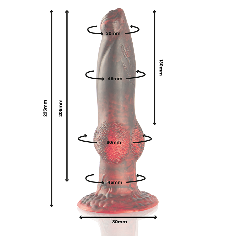 EPIC – PROMETHEUS DILDO TYTAN W PŁOMIENIACH NA PILOTA AKUMULATOROWY