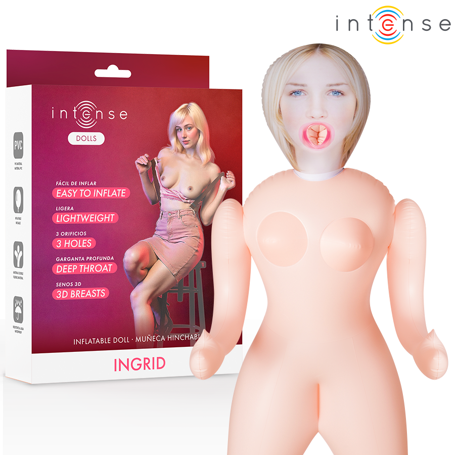 INTENSE DOLLS - LALKA DMUCHANA INGRID Z TRZEMA OTWOREMI