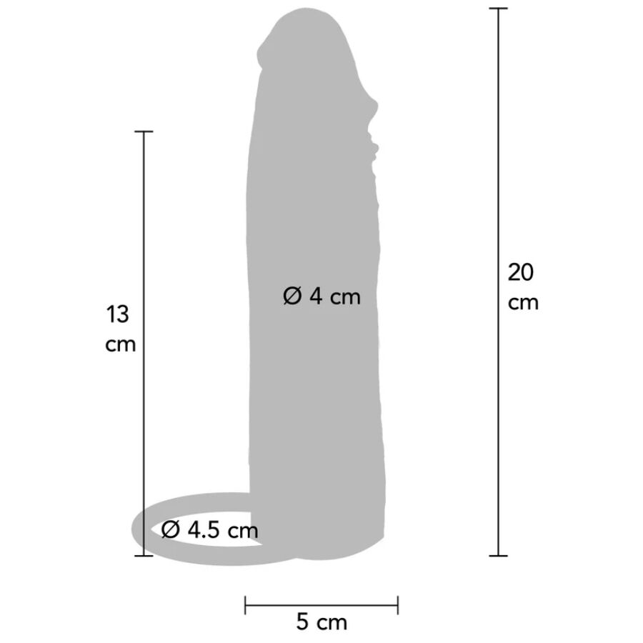 BĄDŹ PRAWDZIWY – NAWILŻONA SKÓRA RĘKAW SILIKONOWY NA PENISA KARMEL 20 CM