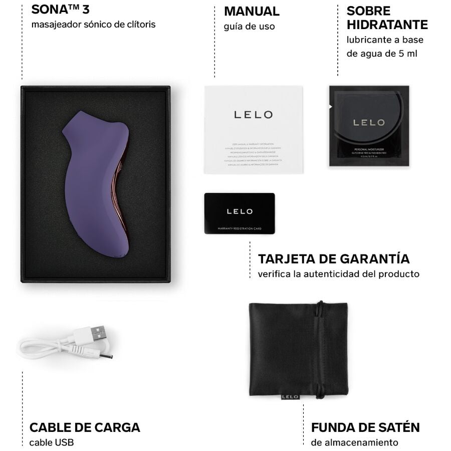 LELO - SONA 3 SONIC CLITORAL MASSAGER CYBER PURPLE