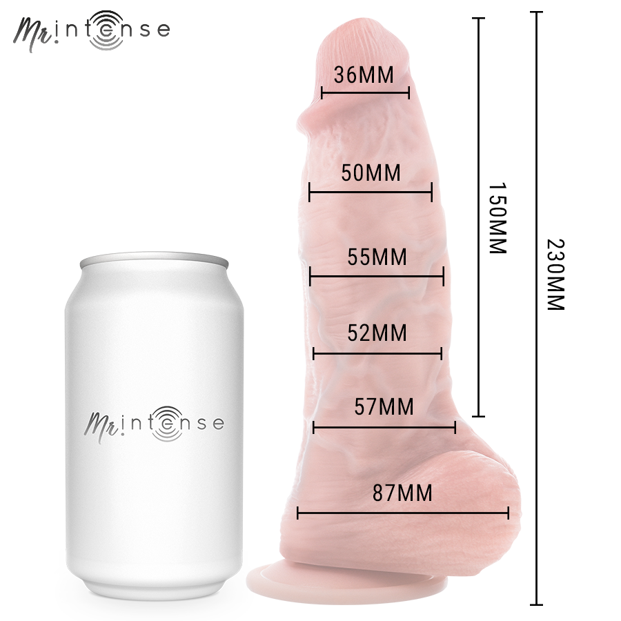 MR INTENSE - ŚREDNIE SILIKONOWE DILDO SPENCER 23 CM -Ø- 5,7 CM