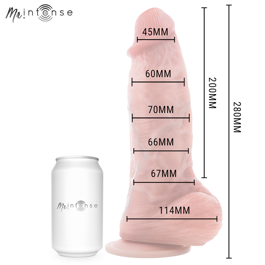 MR INTENSE - BARDZO DUŻY DILDO SILIKONOWY SPENCER 28 CM -Ø- 7.3 CM