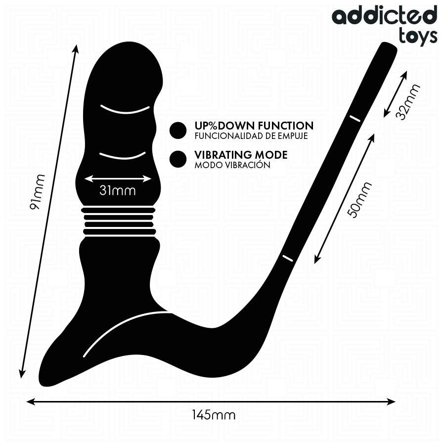 ADDICTED TOYS - PIERŚCIEŃ PROSTATYCZNY GÓRA-DÓŁ