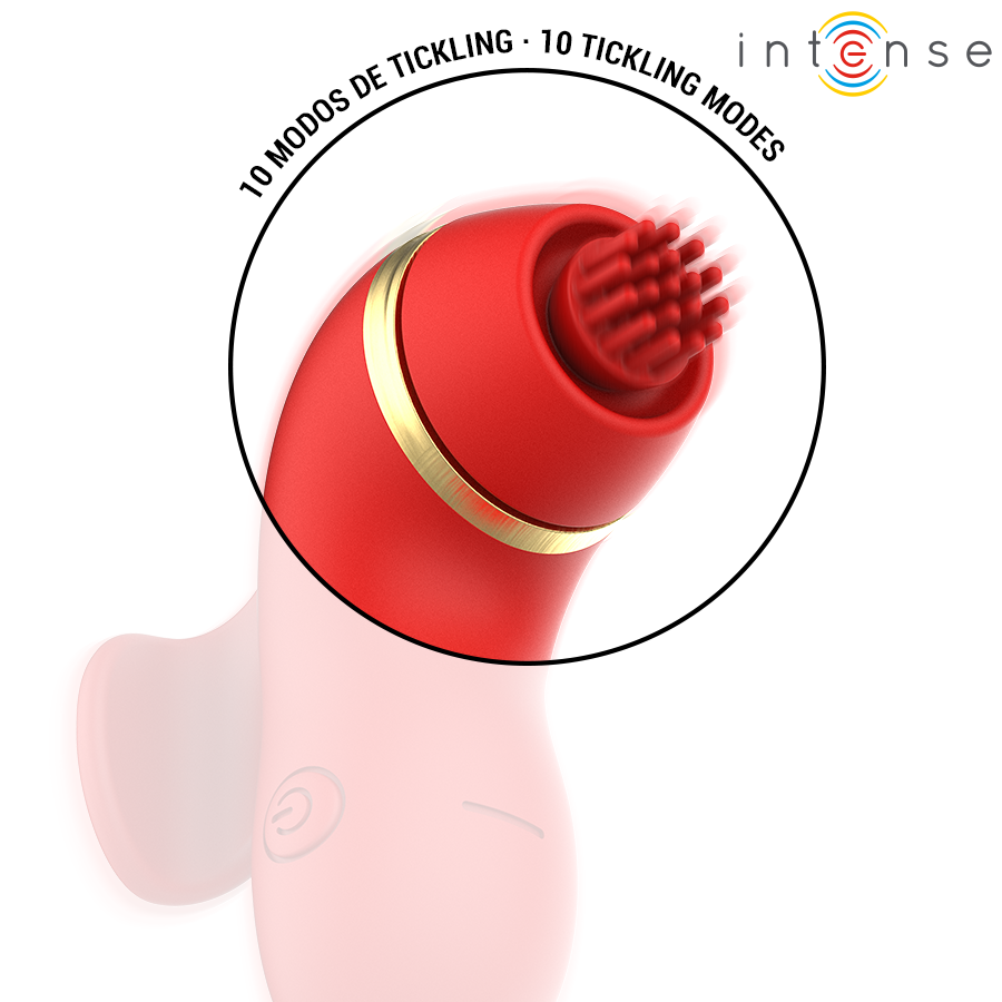 INTENSYWNY – STYMULATOR ŁECHTACZKI Z 4 GŁOWICAMI, SSĄCY, PUKAJĄCY, ŁASKOCZĄCY I LIŻĄCY