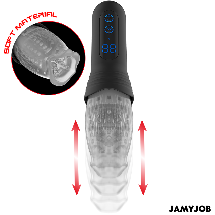 JAMYJOB - MASTURBATOR BLOW-R Z FUNKCJĄ WSUWANIA I OBROTÓW