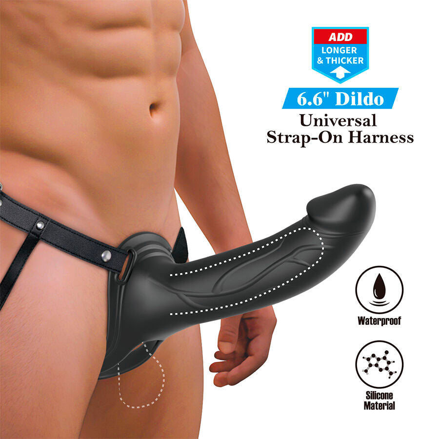 PRETTY LOVE - LANDON BLACK WIBRUJĄCE STRAP-ON