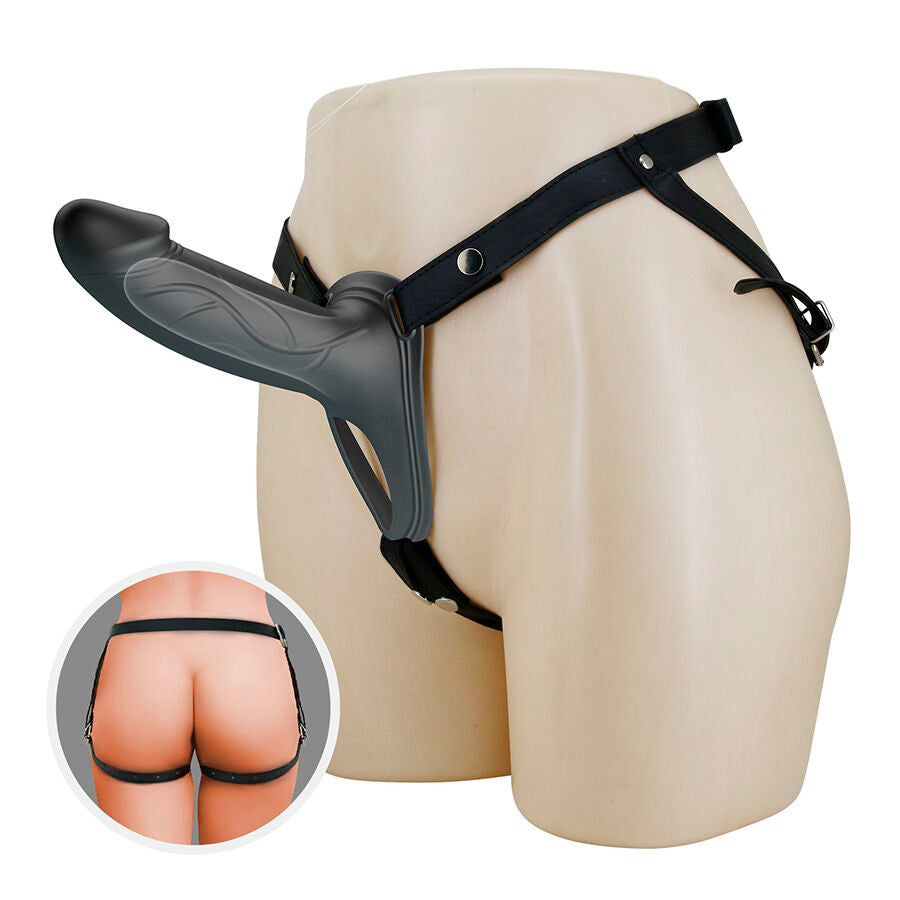 PRETTY LOVE - LANDON BLACK WIBRUJĄCE STRAP-ON
