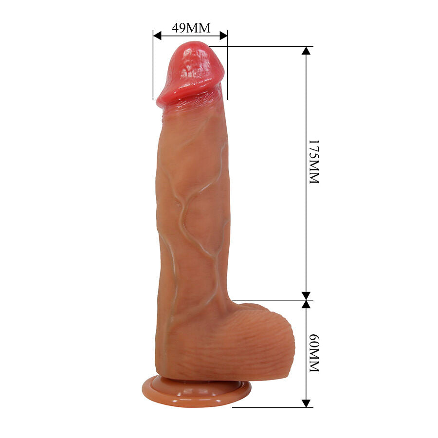 PRETTY LOVE - REALISTYCZNE DILDO ORTON Z PRZYSSAWKĄ 23,5 CM -Ø- 4,9 CM