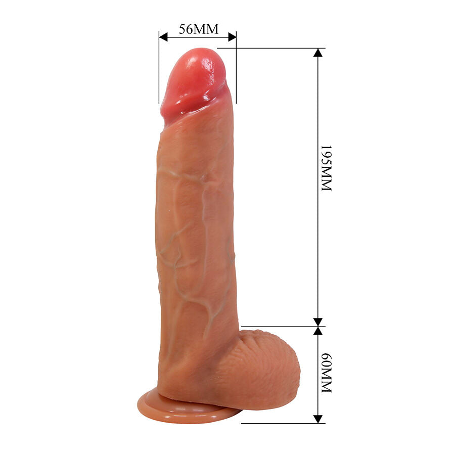 PRETTY LOVE - REALISTYCZNE DILDO MENDEL Z PRZYSSAWKĄ 25,5 CM -Ø- 5,6 CM